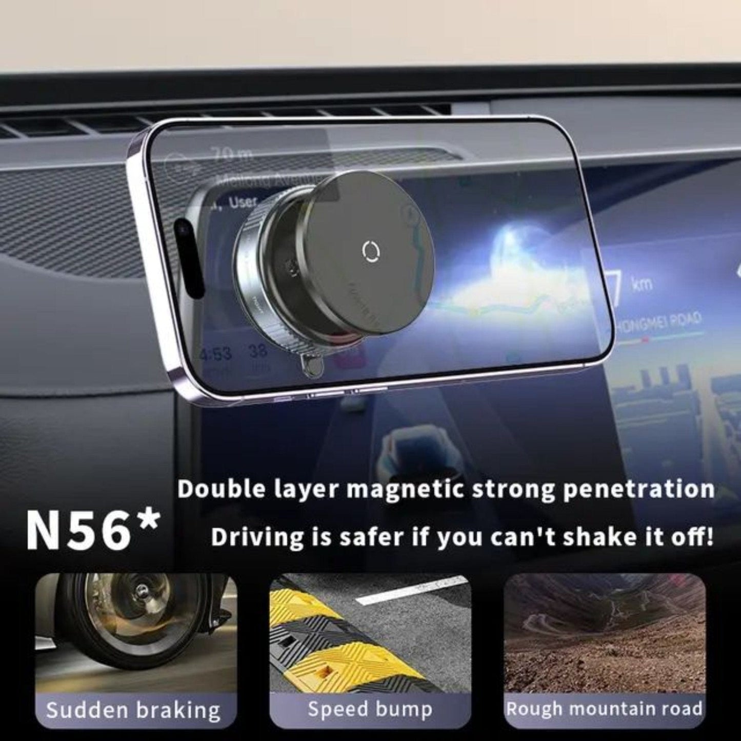 Suctionzio™ Vacuum Suction Magnetic Mount